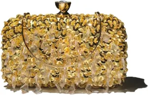 Women's Clutches Evening Handbags, Rhinestone Wallets, Clutch Purses for Women Wedding, Party Cosmetic Bags (Color : Gold)