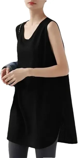 Women's Mid-Length Camisole, Loose Sleeveless Casual Vest
