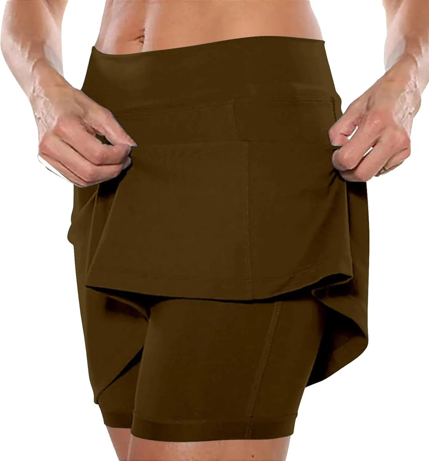 Womens Skorts with Pockets Tummy Control Plus Size Skorts for Women High Waist Athletic Sports Pants Skirt Casual