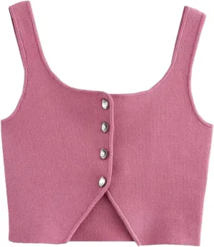 Women's Slim Cropped Knit Camisole