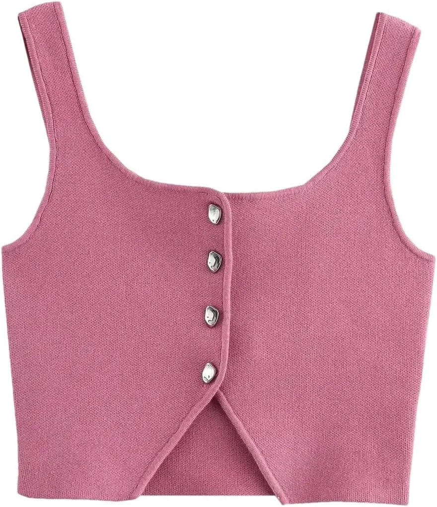 Women's Slim Cropped Knit Camisole