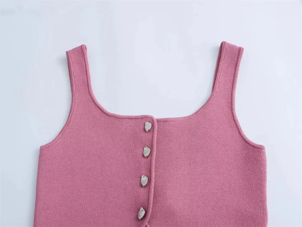 Women's Slim Cropped Knit Camisole