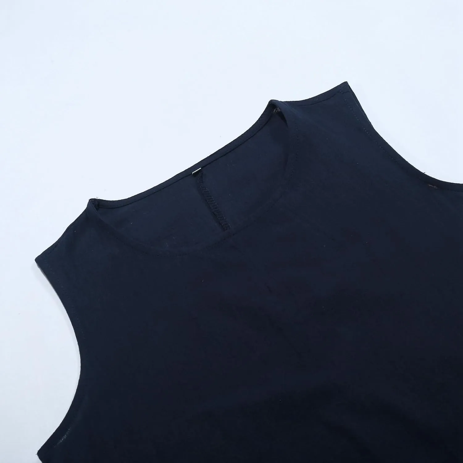 Women's Summer Sleeveless Cotton Linen Tank Dress Loose A-line Beach Dresses with Pockets Plus Size Loose Midi Dress