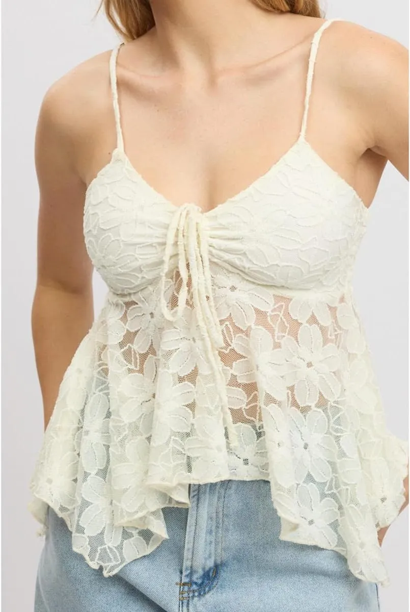 Womens Y2k Lace Crop Tops Vintage Fairy Ruched Ruffle Holiday Beach Going Out Streetwear Casual Camisole
