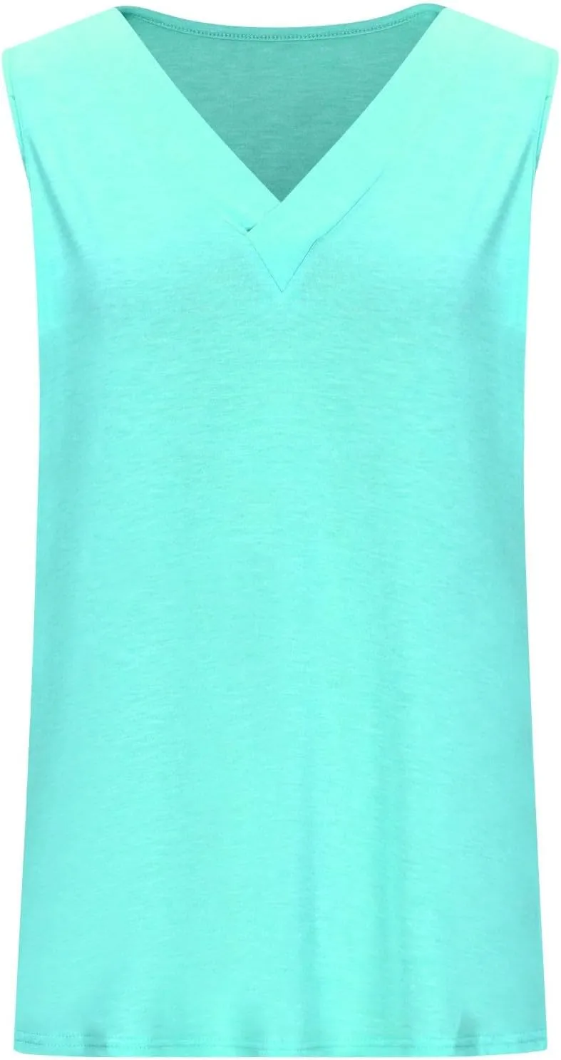 Workout Tank Tops for Women 2025 Sleeveless V Neck Summer Causal Cami T-Shirts Basic Dressy Cute Outfits