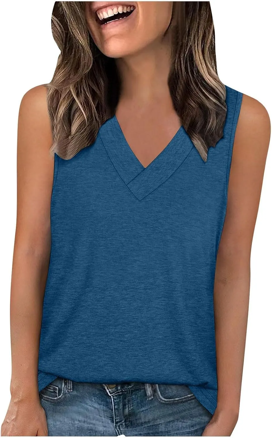 Workout Tank Tops for Women 2025 Sleeveless V Neck Summer Causal Cami T-Shirts Basic Dressy Cute Outfits