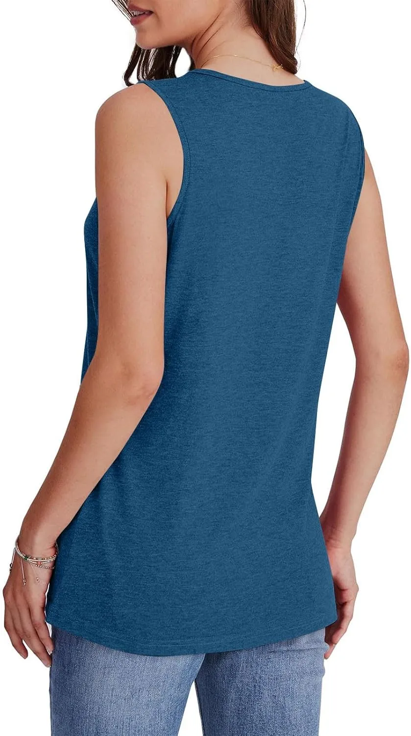 Workout Tank Tops for Women 2025 Sleeveless V Neck Summer Causal Cami T-Shirts Basic Dressy Cute Outfits
