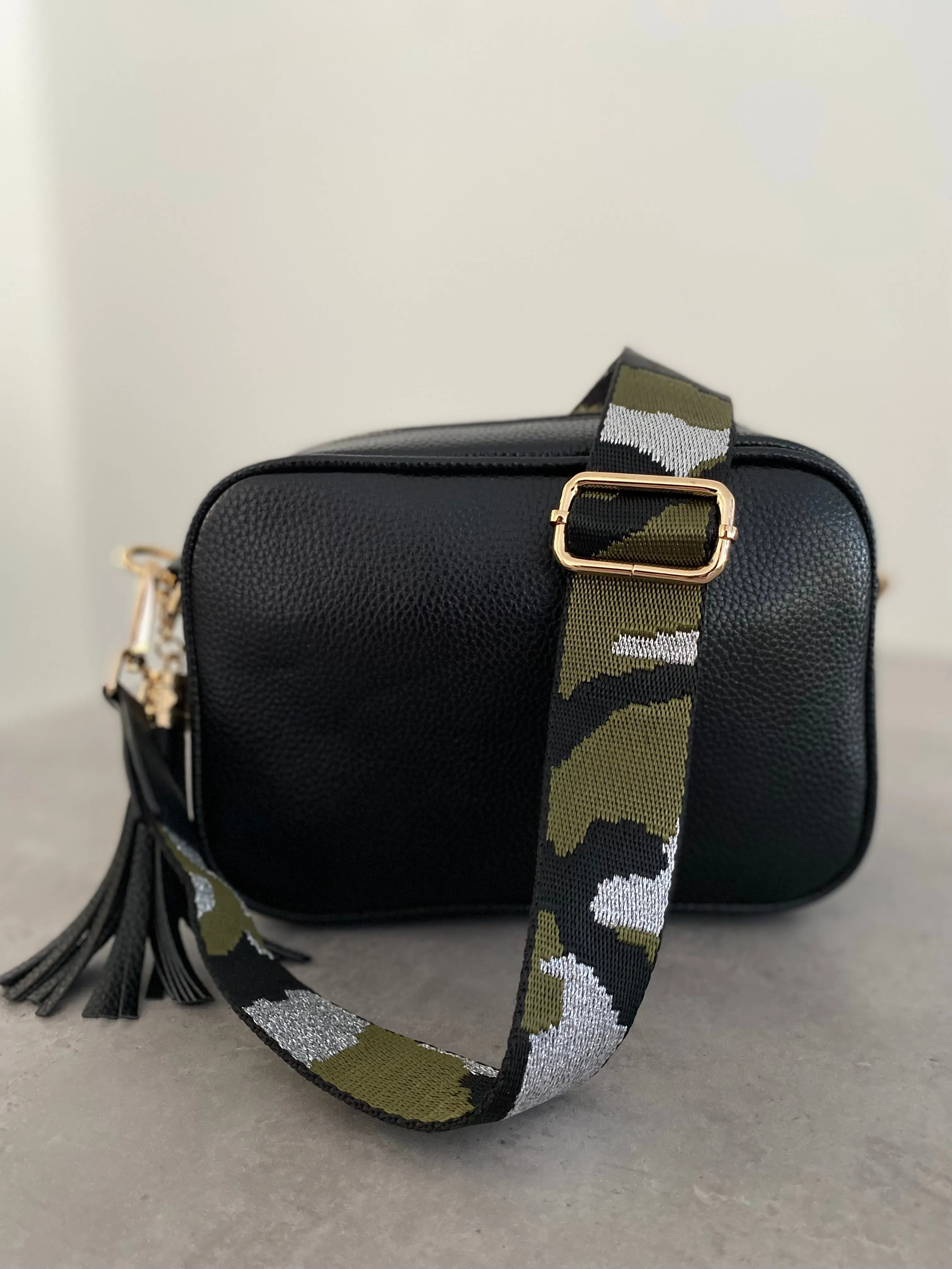 Woven Bag Strap - Khaki Camo
