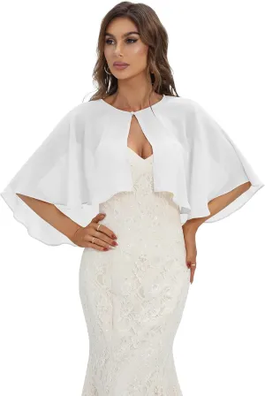 WOWBRIDAL Womens Shawls and Wraps for Evening Dress Chiffon Shawl Cape Wedding Guest Bridesmaid Capelets Scarves